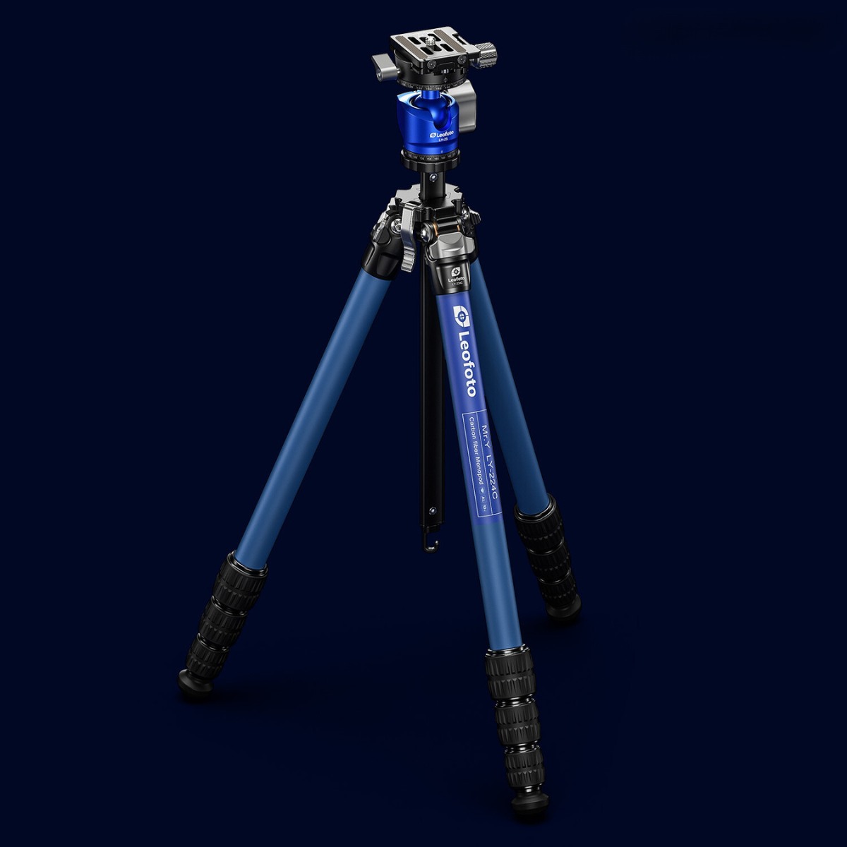 Leofoto BLUE MR.Y LY-224C 10 Layer Carbon Y Shaped Centre Tripod with LH-25 Ball Head 