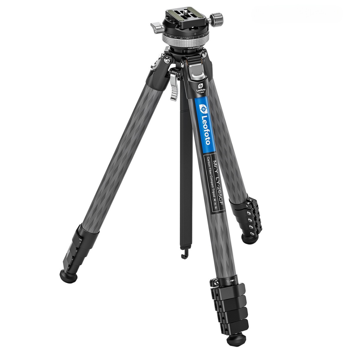 Leofoto BLACK MR.Y LY-265CF 10 Layer Carbon Y Shaped Centre Inverted Ball and Gear Locking System Tripod 