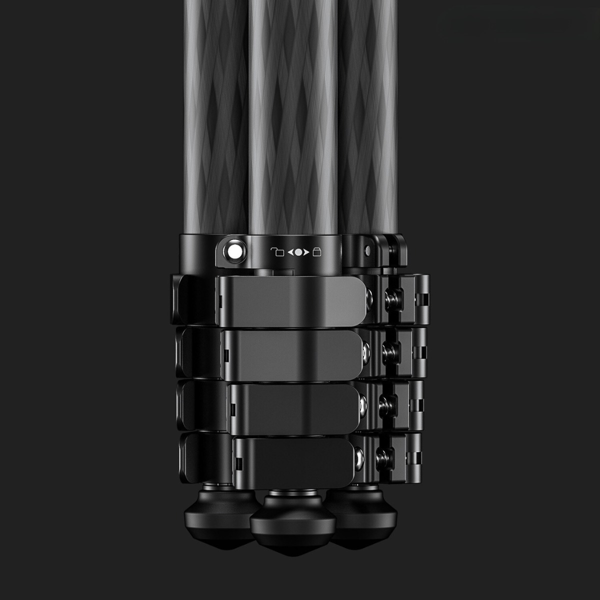 Leofoto BLACK MR.Y LY-265CF 10 Layer Carbon Y Shaped Centre Inverted Ball and Gear Locking System Tripod 