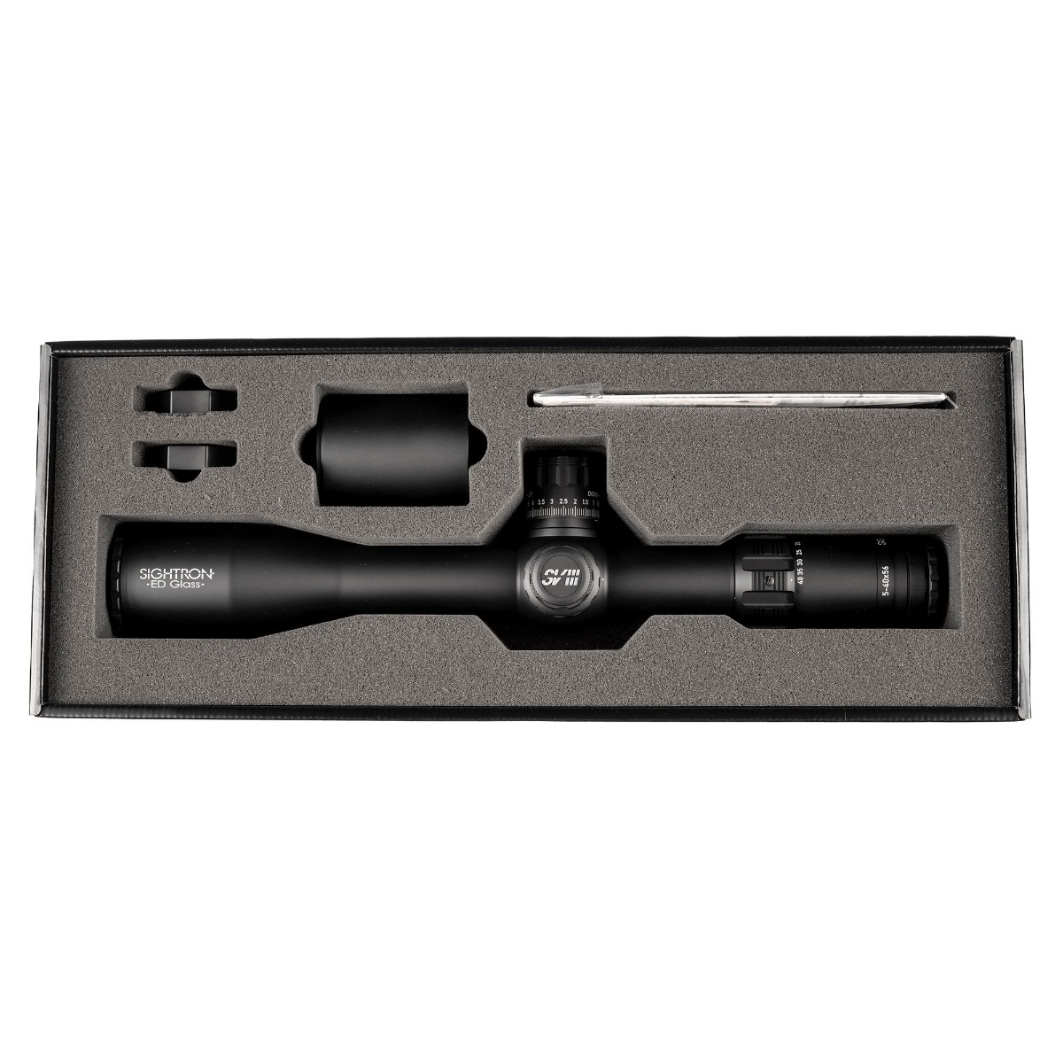 Sightron SVIII ED 5-40x56 FFP Zero Stop 0.1 Mrad Illuminated LRM Rifle Scope