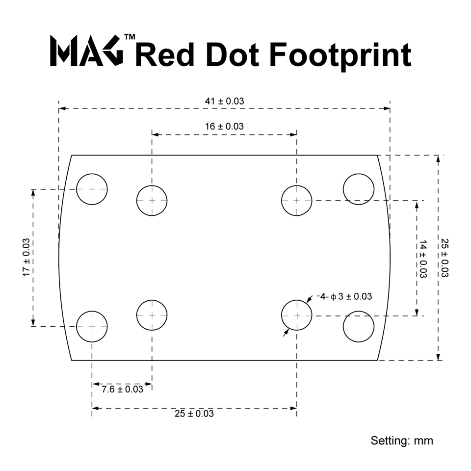 Vector Optics Red Dot Sight Offset Mount MAG for SCPSM-01