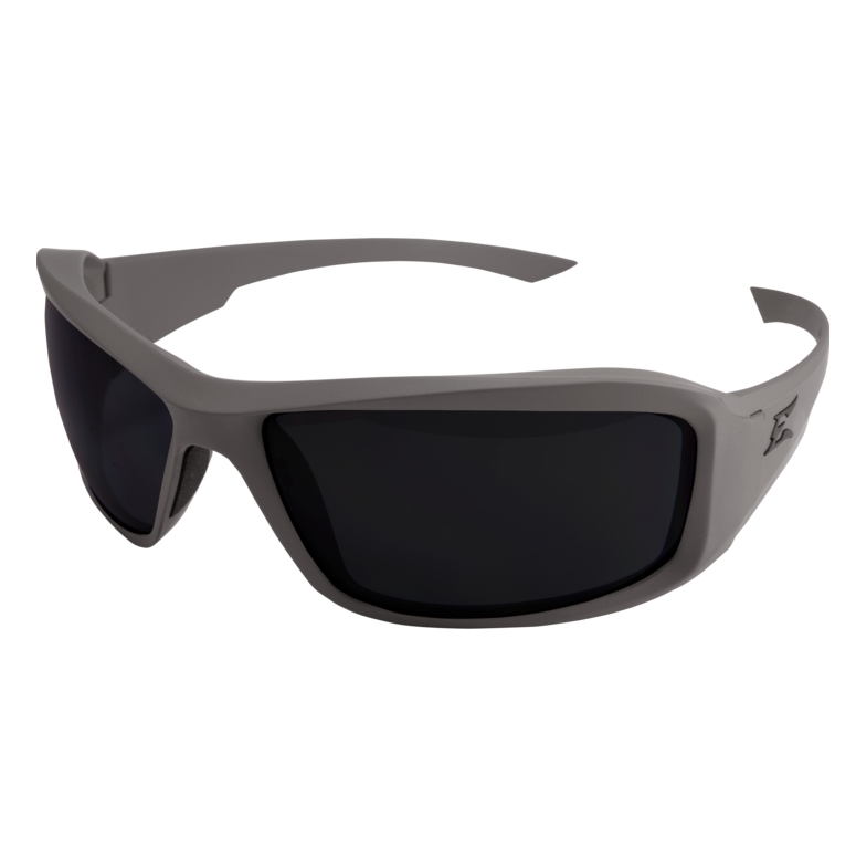 Edge Hamel Mas Gray - Soft-Touch Matte Gray Thin Temple Frame / Polarized Smoke Vapor Shield Lenses