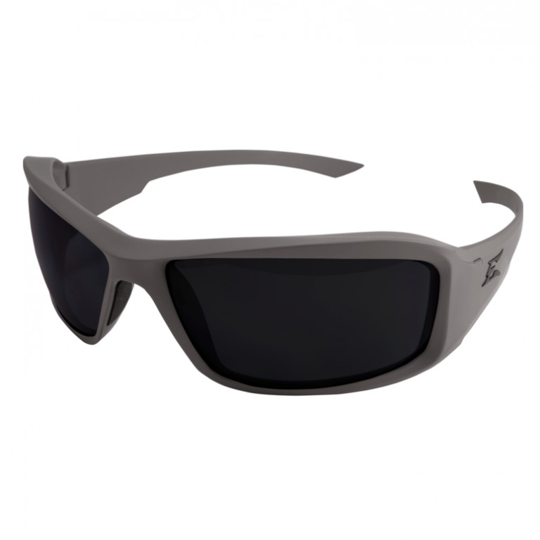 Edge Hamel Mas Gray - Soft-Touch Matte Gray Thin Temple Frame / Polarized Smoke Vapor Shield Lenses
