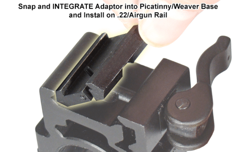 UTG .22/Airgun to Picatinny/Weaver Low Profile Snap-in Adapter