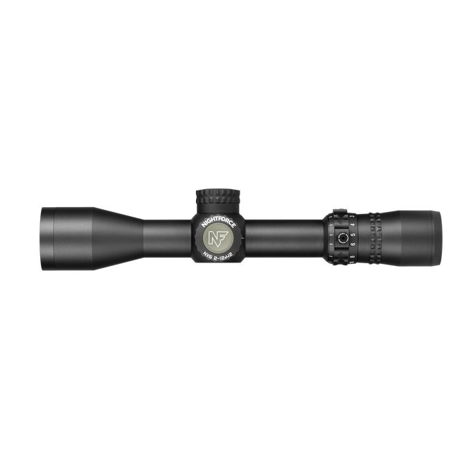 Nightforce NX6 2-12x42mm Capped W/E .250 Moa DigIllum 4A-i Rifle Scope