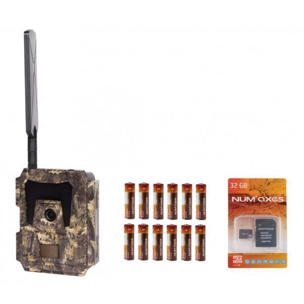 Numaxes PACK TRAIL CAMERA PIE1046 + BATTERIES (x12) + 32 GB SD CARD