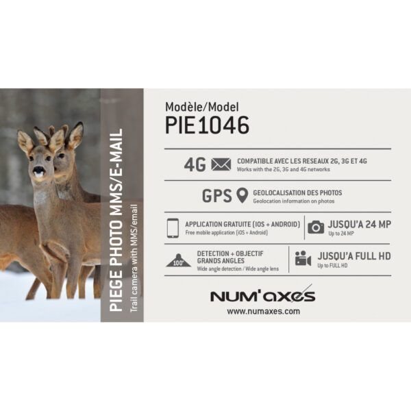 Numaxes Trail camera PIE1046 - Cellular MMS & Email