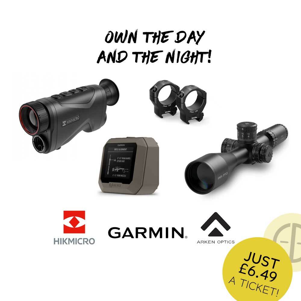 WIN A BUNDLE: HIKMICRO Condor Pro CQ35L Thermal Monocular + Garmin Xero C1 Pro Chronograph + Arken Optics EP5 5-25X56 FFP VPR MIL IR Rifle Scope + Halo 34mm Picatinny Rings