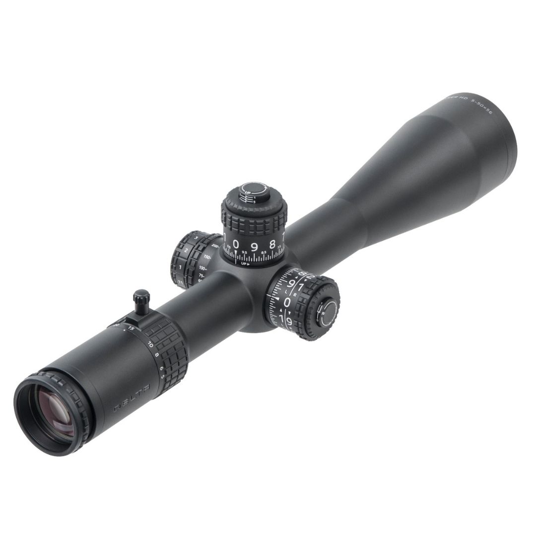 WIN A: Delta STRYKER Target Ultra ED 5-50x56 HD SFP Illuminated DLS-3 1/8 MOA Zero Stop Locking Turret Rifle Scope