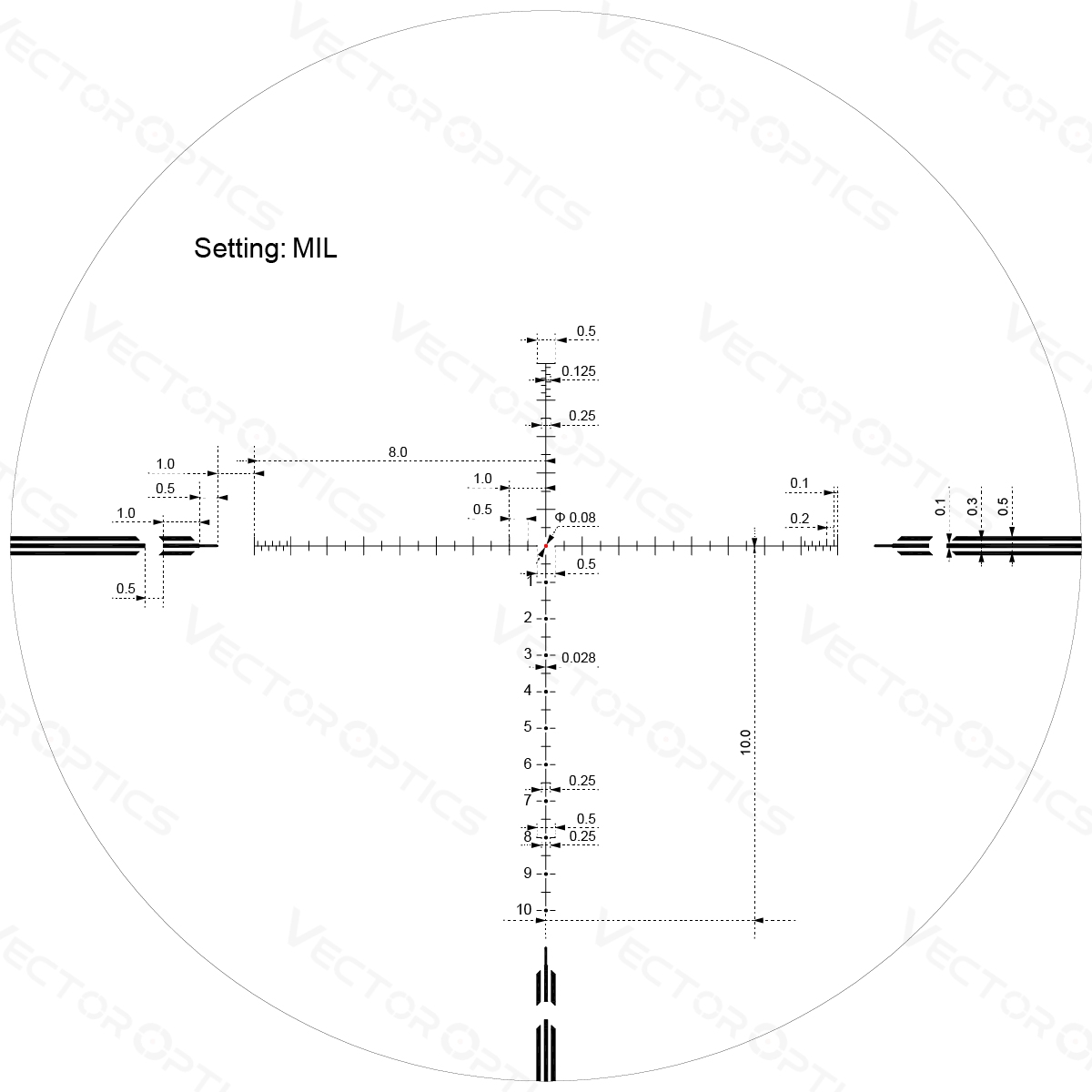 Vector Optics Orion MAX 3-18x44 FFP HD IR 1/10 MIL VOR-4 30mm Rifle Scope