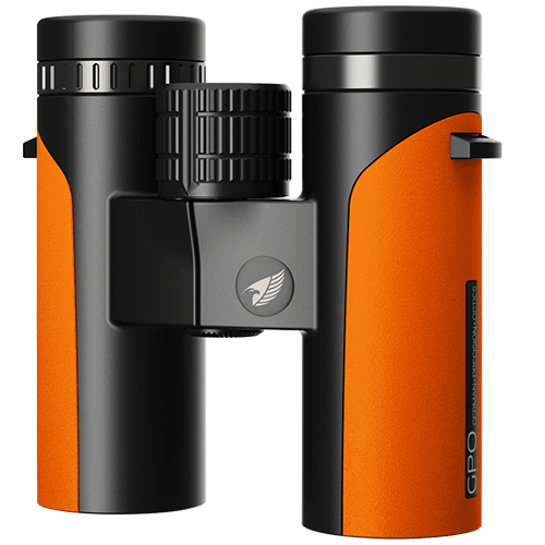 German Precision Optics Passion 10x32 Ultra-compact ED Field Binoculars - Black / Orange