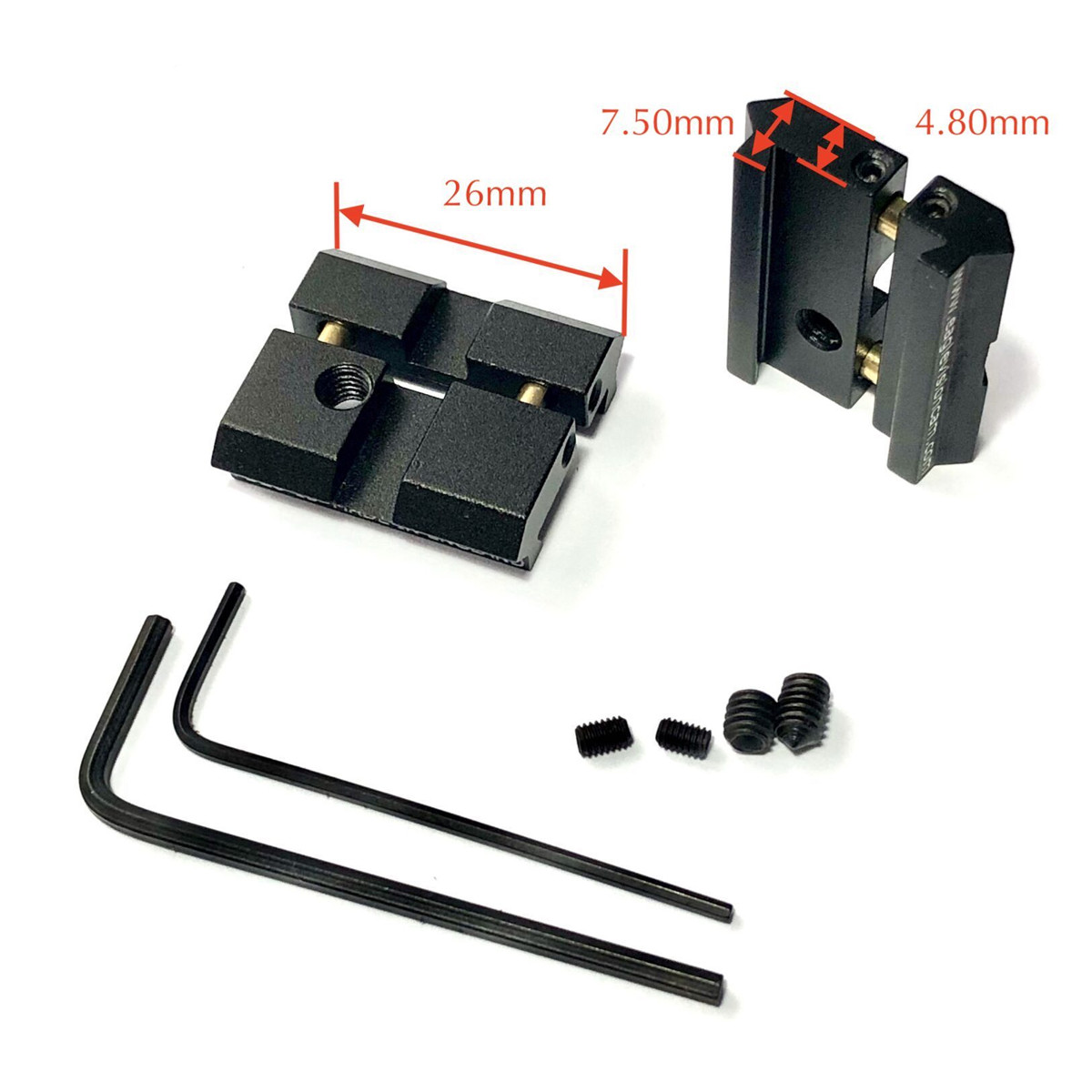 Eagle Vision 26mm 13mm Dovetail to Picatinny Adaptor