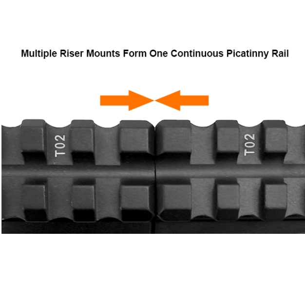 UTG Super Slim Picatinny Riser Mount, 0.75" Height, 3 Slots