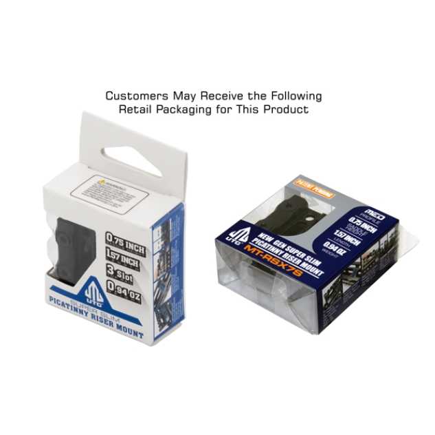 UTG Super Slim Picatinny Riser Mount, 0.75" Height, 3 Slots