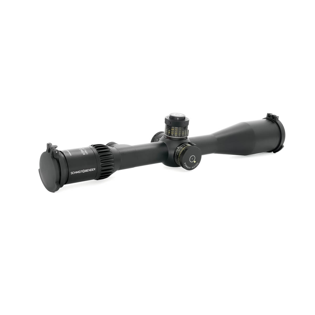 Pre-owned Schmidt & Bender PM II High Power 5-45x56 FFP P4FL-MOA MT-11 MTC LT/DT 11+ ZC LT 1/8 MOA CW Rifle Scope - PO2122