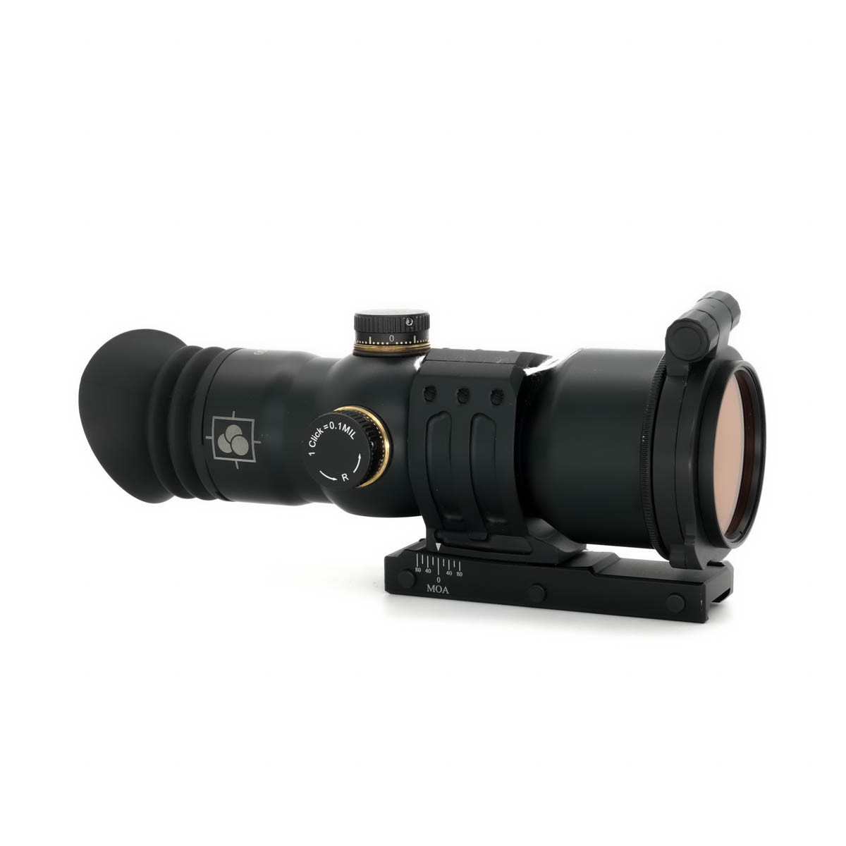 Pre-Owned Immersive Optics 14x50 Prismatic Scope MilDot with MOA Adjustable Extended Mounts - PO2124