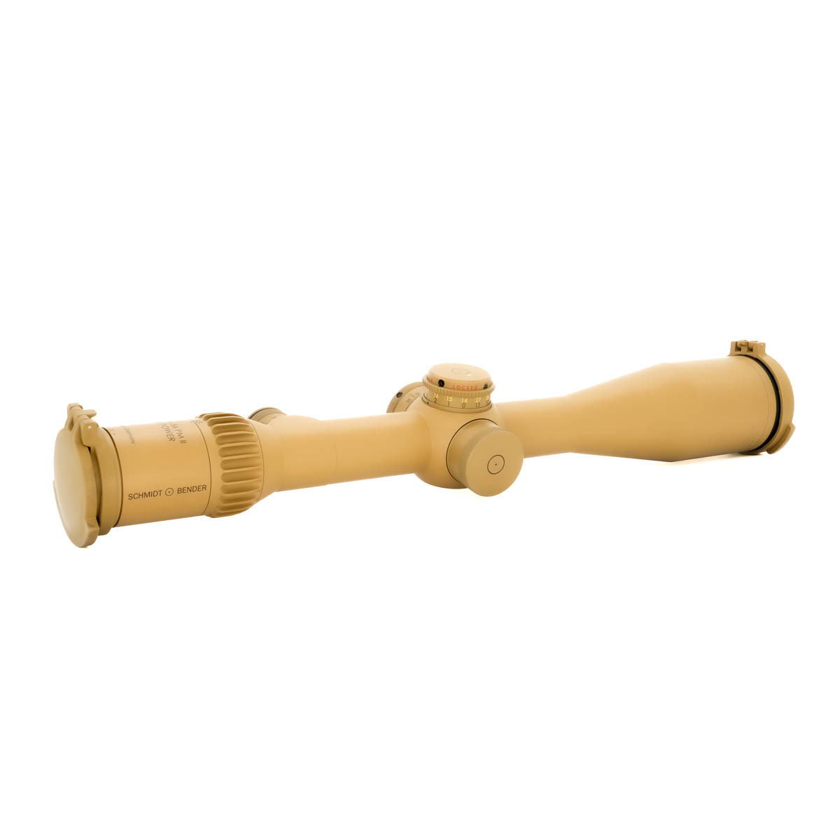 Pre-Owned Schmidt Bender 5-45x56mm PM II High Power LP P4FL 1cm ccw DT MTC LT / ST ZC RAL8000 Riflescope - PO2290