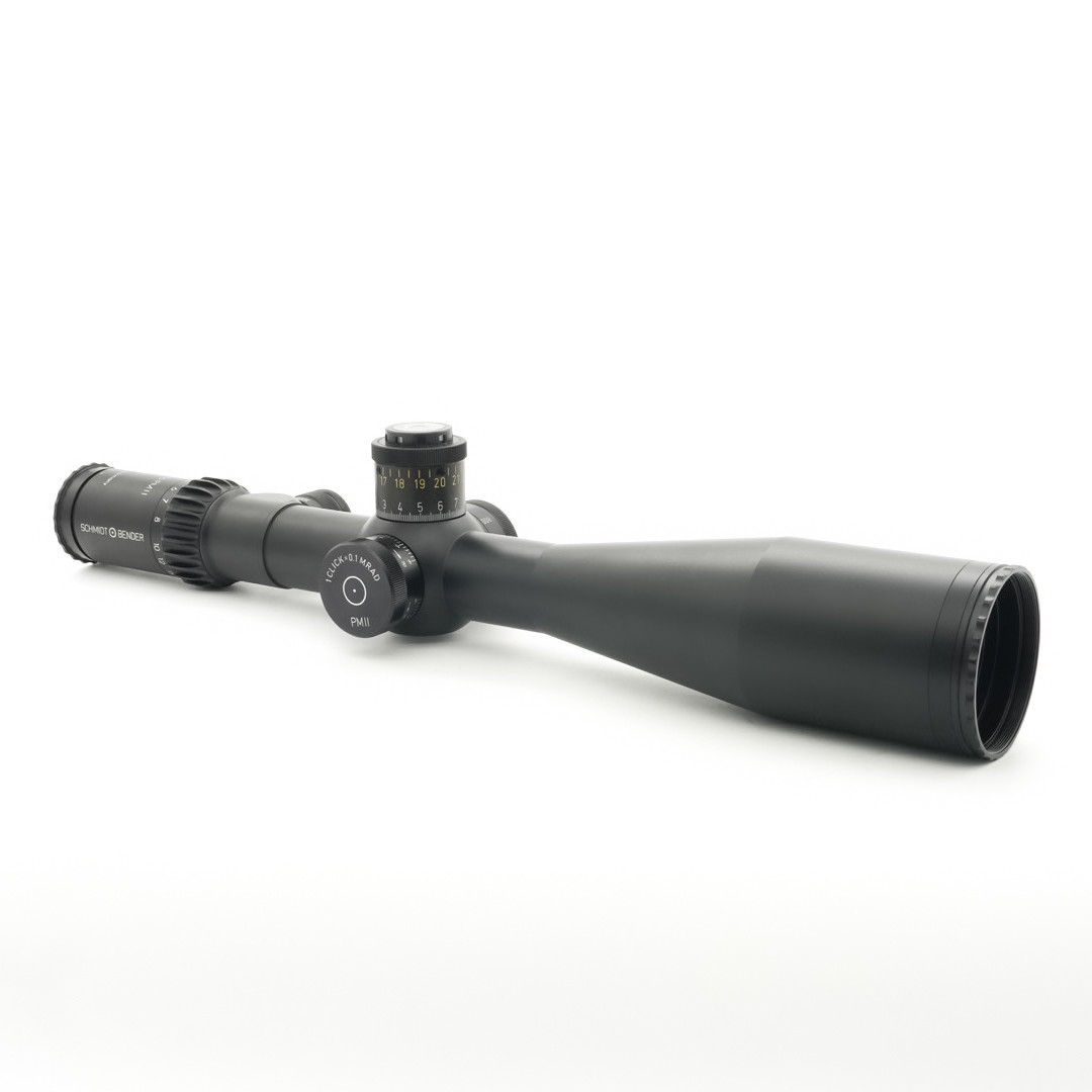Pre-Owned Schmidt and Bender PM II 5-25x56 LP LRR-MIL 1cm cw DT / ST Rifle Scope - PO2397