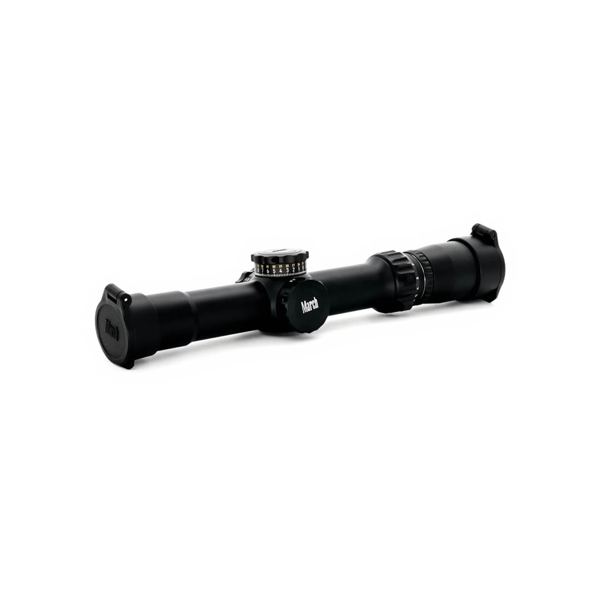 Pre-Owned March 1x-10×24 Tactical 1/4 MOA Turrets MTR-3 (Non-Illuminated) Reticle Rifle Scope - PO2483