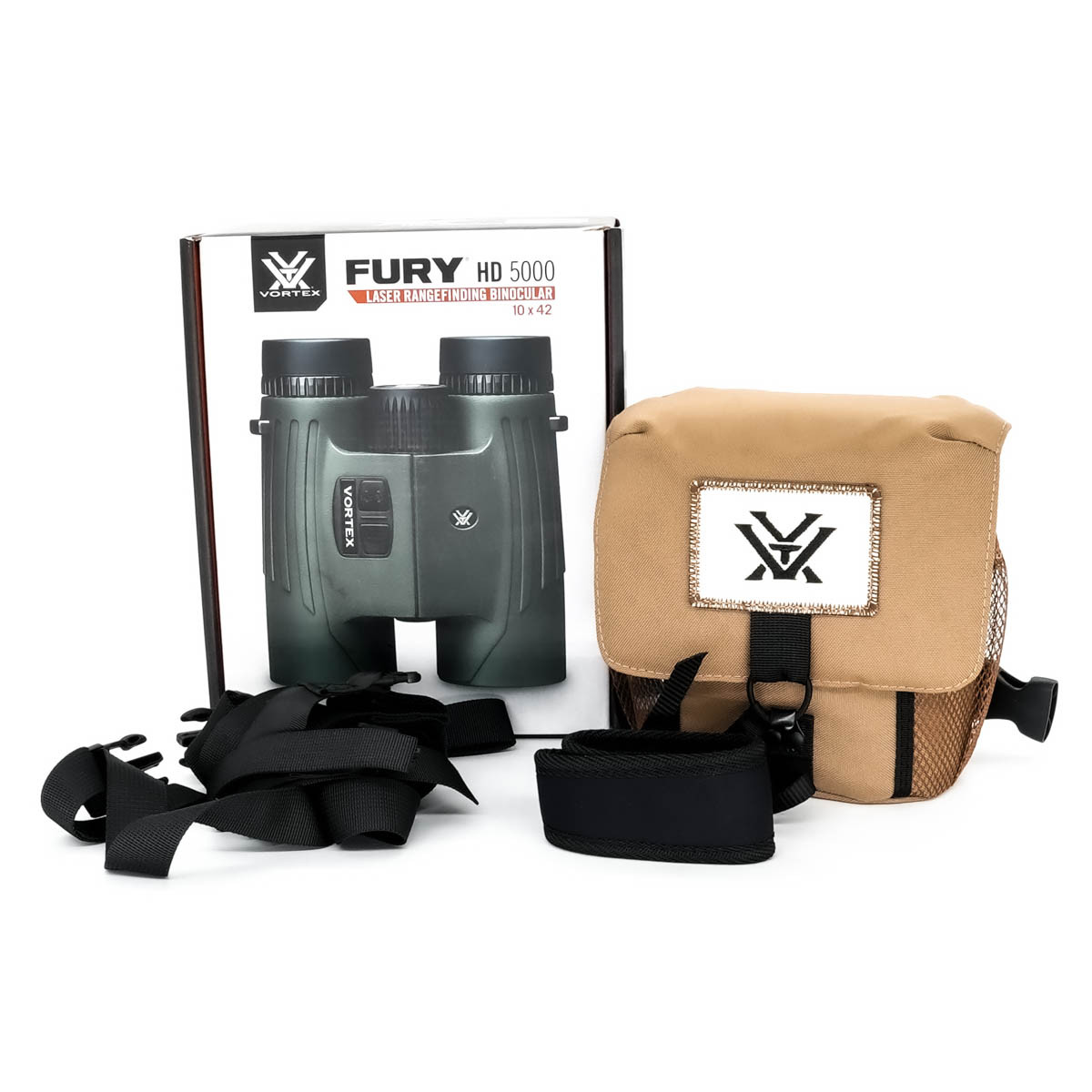 Pre-Owned Vortex Fury HD 5000 10X42 Full Size Roof Prism Laser Rangefinder Binoculars - PO2553 