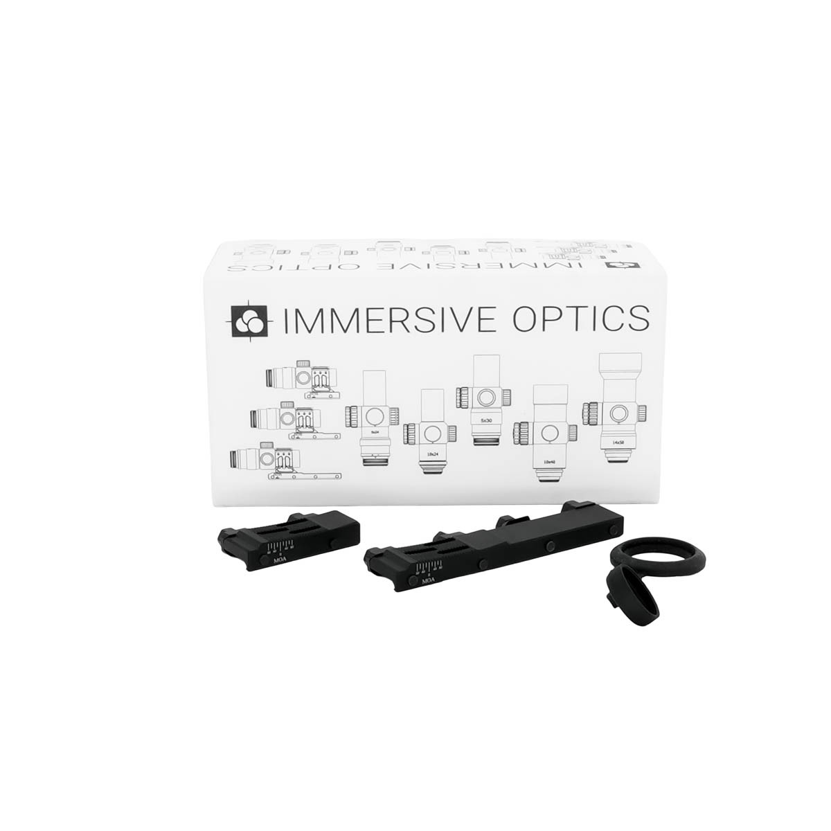 Pre-Owned Immersive Optics 14x50 Prismatic Scope MilDot with MOA Adjustable Extended Mounts - PO2565