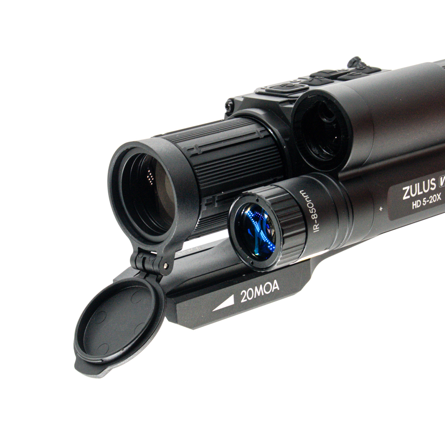 Pre-Owned DNT Optics ZULUS HD ZHD520R V2 5-20X Digital Night Vision Scope With LRF And Ballistic Calculator - PO2579