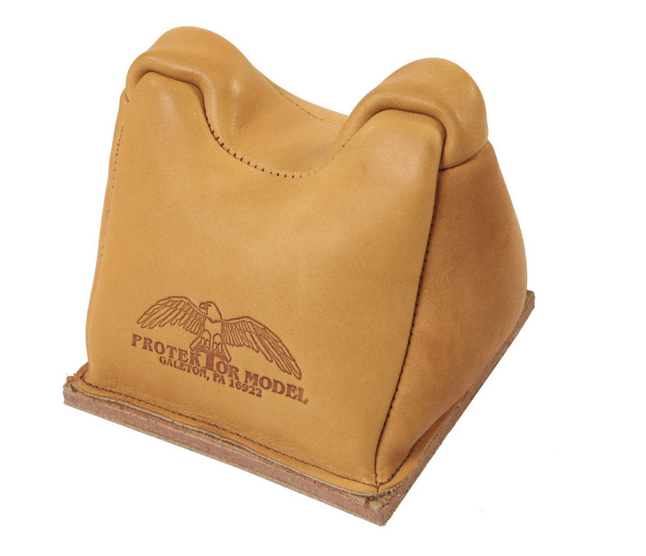 Protektor 7A std Wide Ear to Ear Front Rifle Rest Leather Bag with Hard Bottom