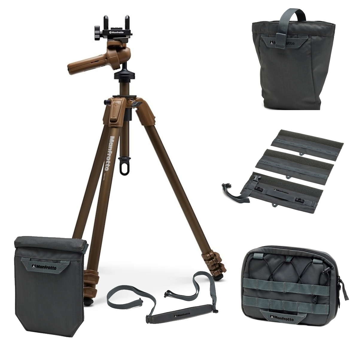 Manfrotto ALPHA S.H.O.T. Aluminium Grip PRO Kit and Accessories