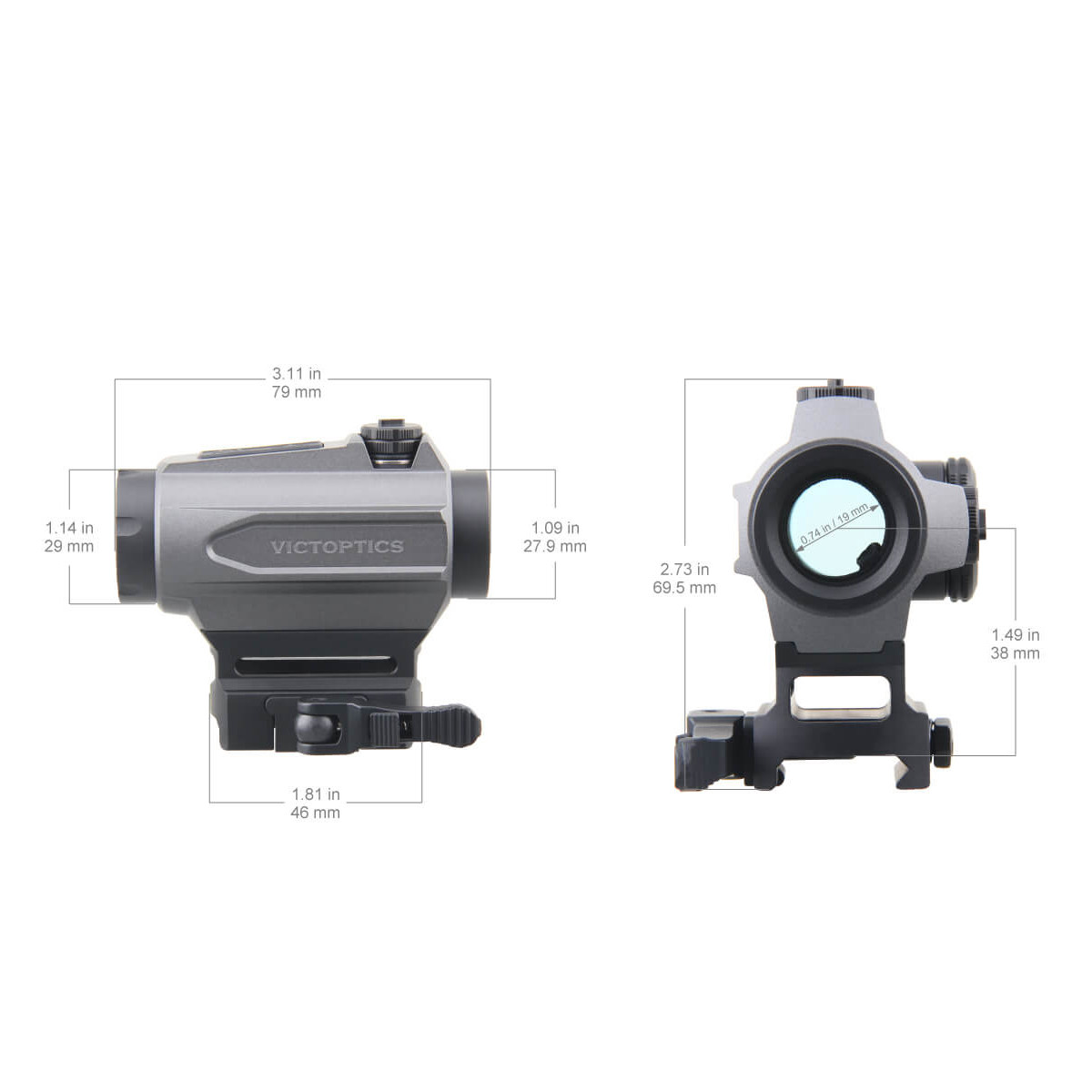 WIN A: Vector SRD 1x20 GRAPHITE FINISH 3 MOA Weaver Picatinny Red Dot Sight