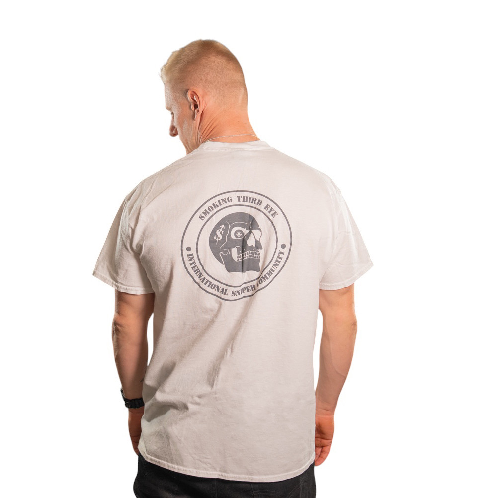 Smoking Third Eye International Sniper Community T-Shirt - Tan / Grey – Medium