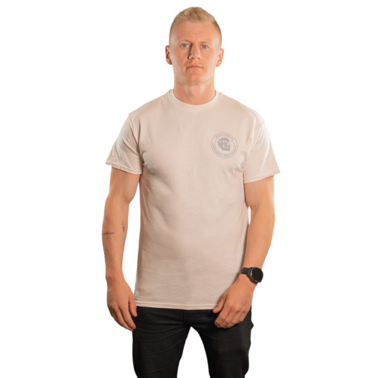 Smoking Third Eye International Sniper Community T-Shirt with Soldier Design - White / Black