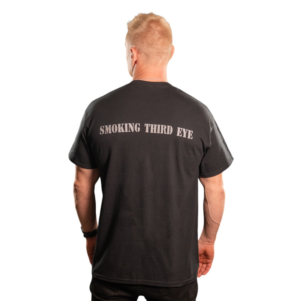 Smoking Third Eye Logo T-Shirt - Black / Grey