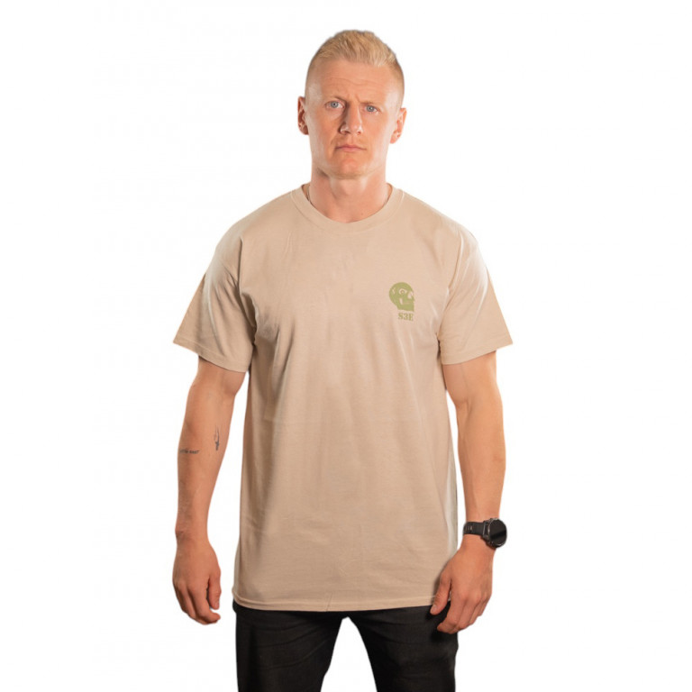 Smoking Third Eye Logo T-Shirt - Tan / Green