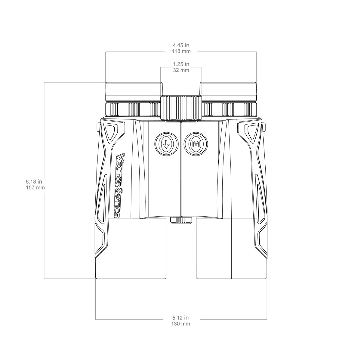 Ex-Demo Vector Optics Paragon 10x42 2500 YDS Laser Range Finder Binocular - EXD796