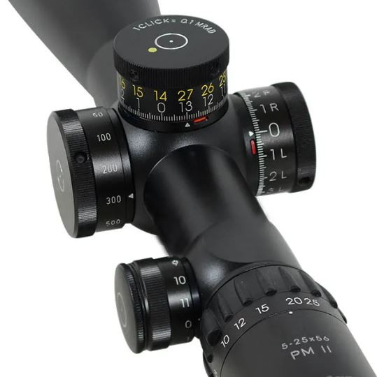 Schmidt & Bender PM II 5-25x56 FFP Illuminated MSR2 DT II+ Turrets