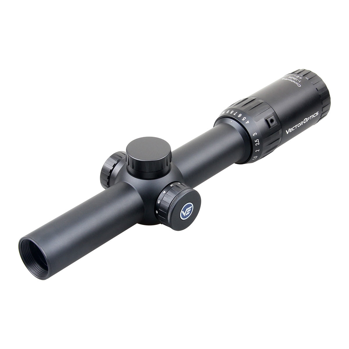 Vector Optics Constantine 1-10x24 SFP Illuminated Fiber Dot 30mm Rifle Scope with Free Picatinny Rings