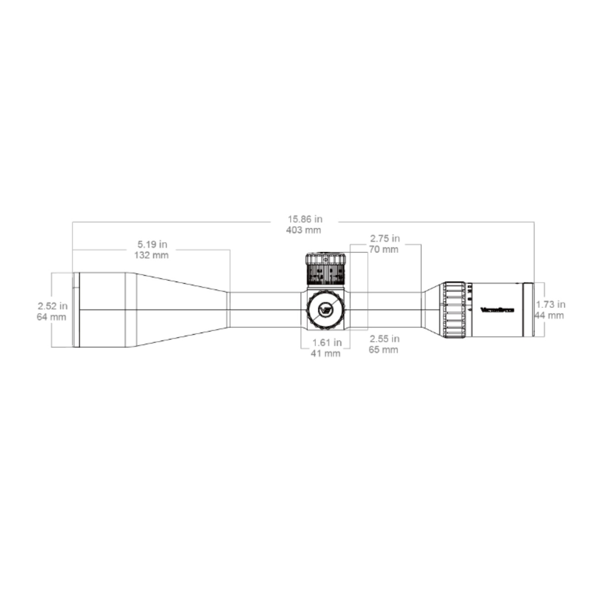 Vector Optics Continental x8 6-48x56 ED VCO-5 0.05MIL 30mm IR Tactical Rifle Scope