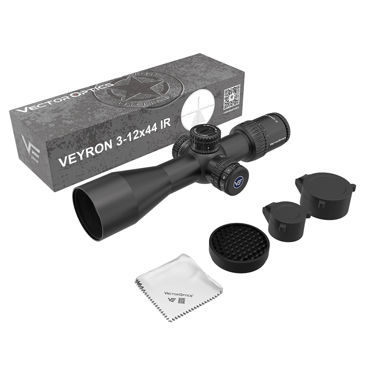 WIN A: Vector Optics Veyron 3-12x44 SFP IR MPR-V10 0.1 MRAD Locking Turrets Side Focus Super Compact 30mm Rifle Scope