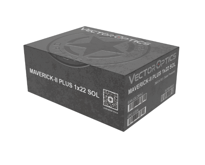 Vector Optics Maverick-II Plus 1x22 SOL Solar Power Red Dot Sight