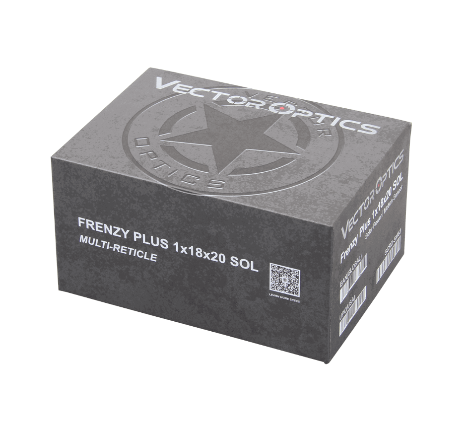 Vector Optics Frenzy Plus 1x18x20 Enclosed Sight Solar Power Multi-Reticle
