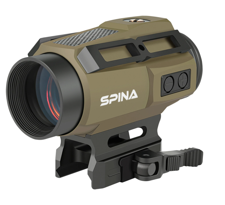 SPINA Optics Symbiote 1x30 Red Dot Sight with QD Mount & Digi System (TAN)