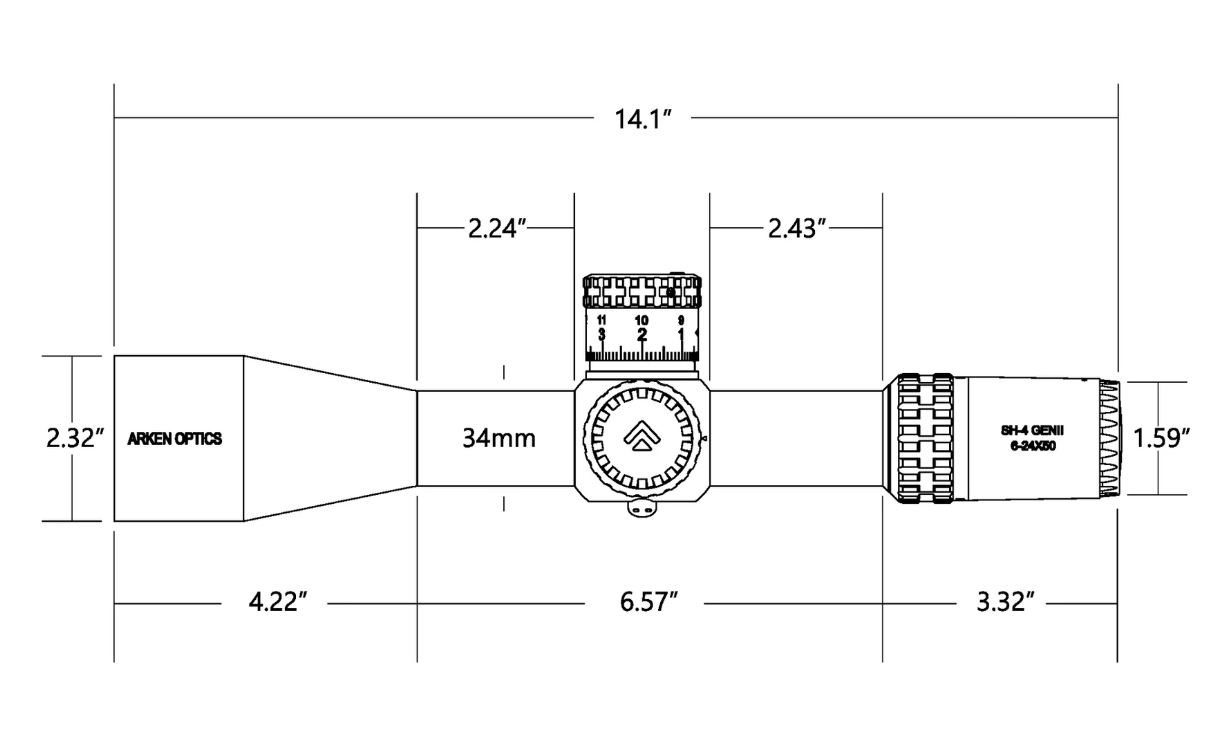 WIN A: Arken Optics SH4 6-24x50 GEN2 FFP VPR Illuminated Rifle Scope MIL