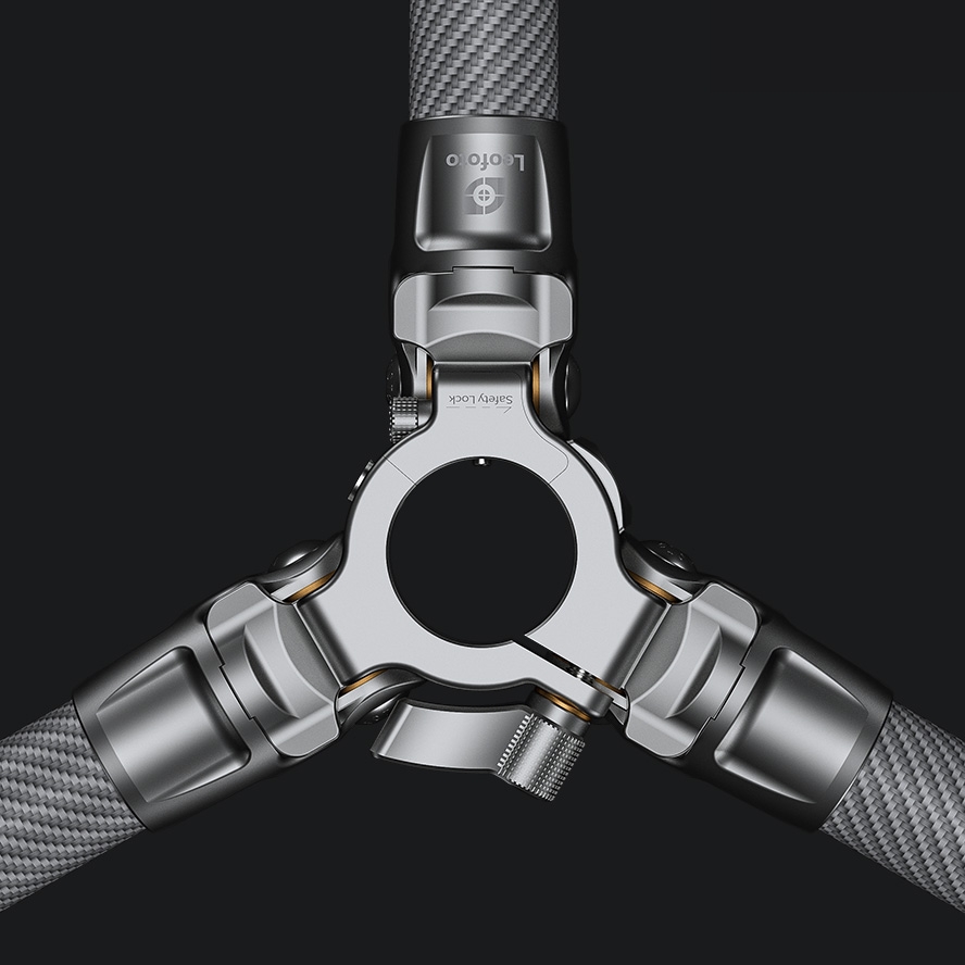 Leofoto Wings of God SILVER LG324C 10 Layer Carbon Water Corrosion Resistant Titanium Feet Spider Tripod with LH-40R Low Profile Ball Head