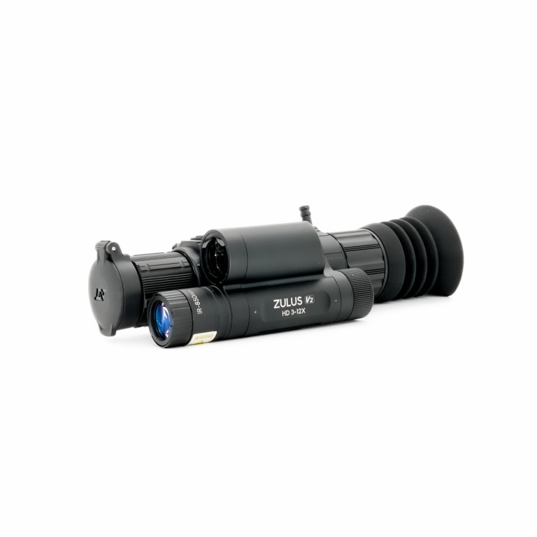 Preowned DNT Optics ZULUS HD ZHD312R V2 - 3-12X Digital Night Vision Scope With LRF And Ballistic Calculator (Includes PM20L Picatinny Rail) - SOG206
