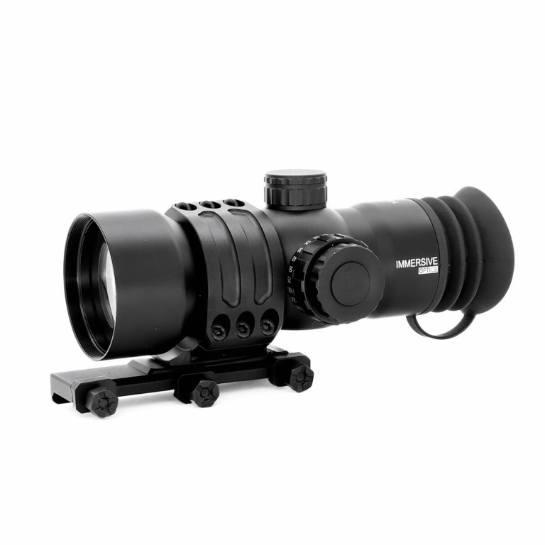Pre-owned Immersive Optics 14x50 Prismatic Scope MilDot with MOA Adjustable Extended Mounts - SOG219