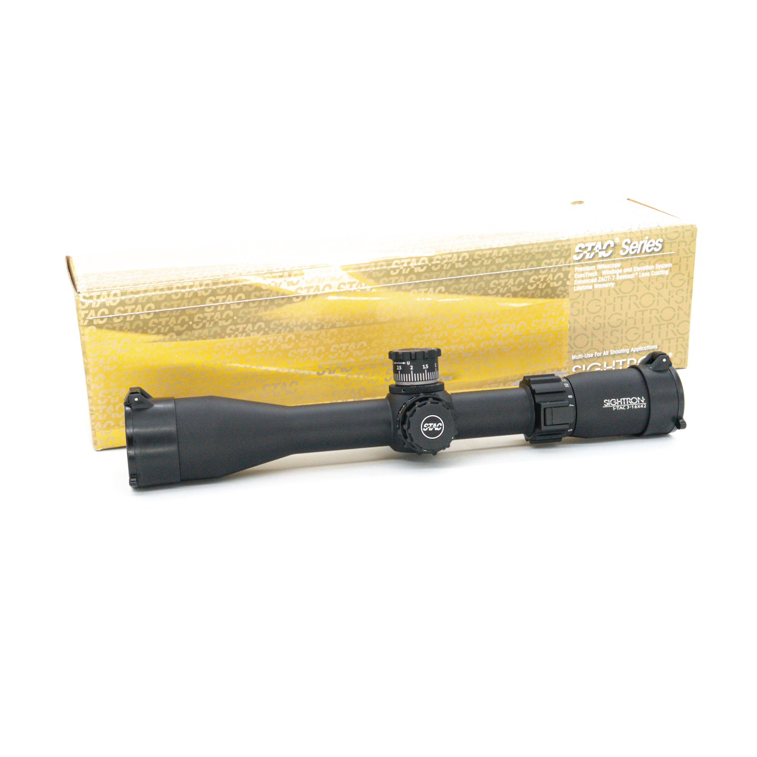 SOG Returned Sightron STAC 3-16x42 FFP IR MH2 SF 0.1 MRAD Zero Stop 30mm Rifle Scope - SOG25085