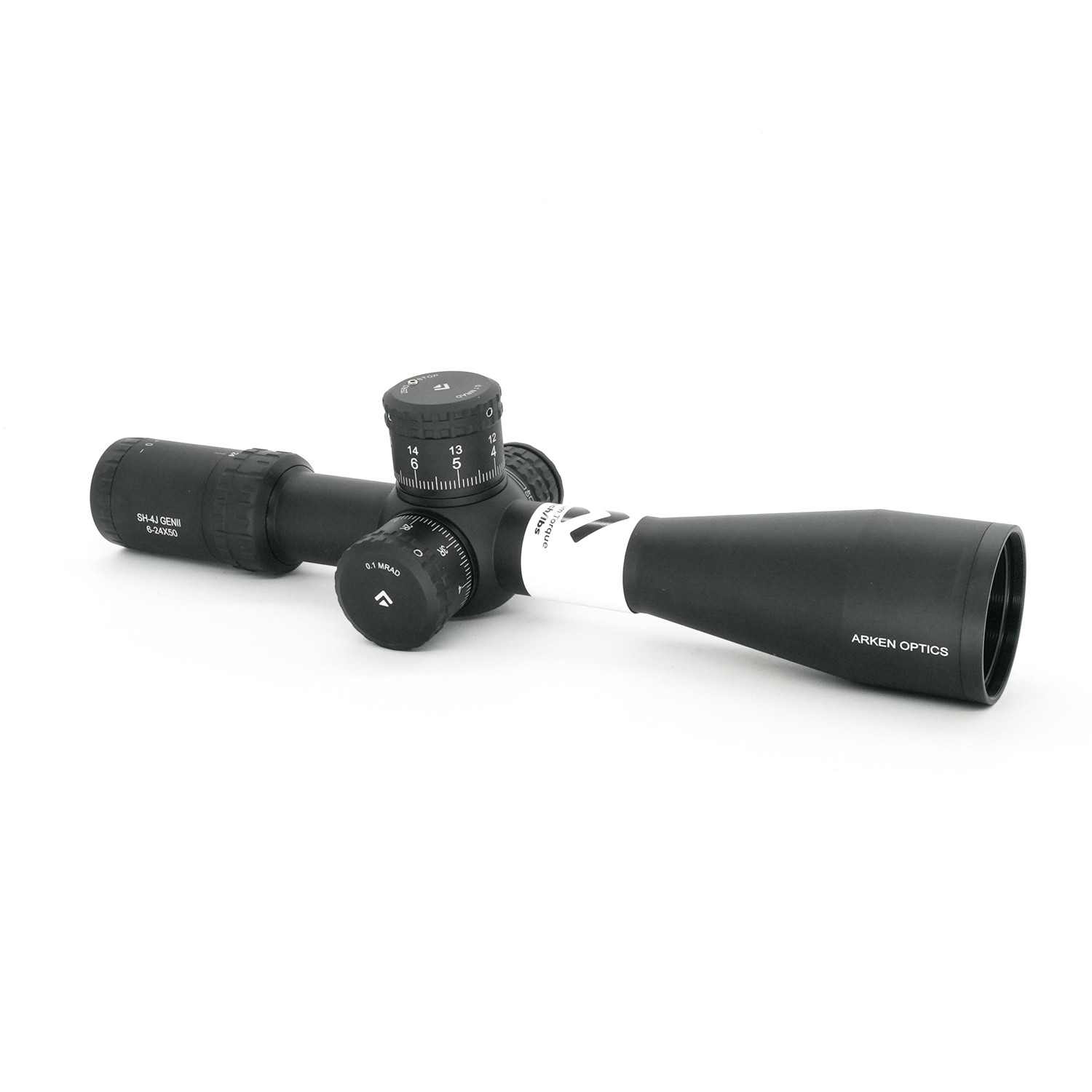 SOG Returned Arken Optics SH-4J 6-24x50 FFP Illuminated 34mm VPR Zero Stop Rifle Scope - MIL - SOG25104