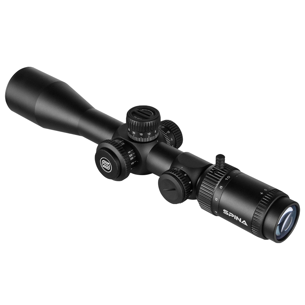 Lunette De Fusil SPINA OPTICS 6-24x50 FFP - Reticule MIL-DOT, Treillis Précision, étanche