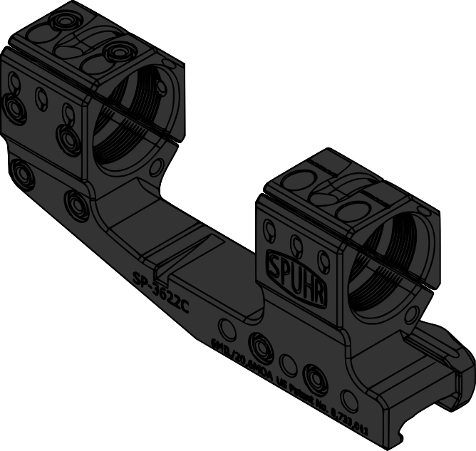 Spuhr Cantilever Mount Ø30 H38mm/1.5" 6MIL PIC Gen3
