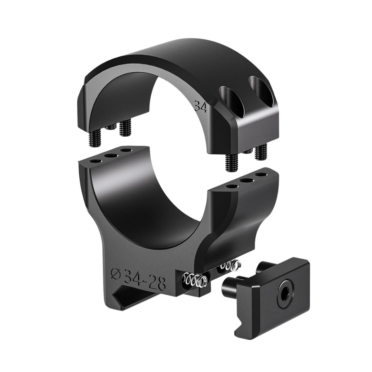 Leofoto SR-3428 34mm Medium  (11mm saddle) Bubble Level Scope Rings